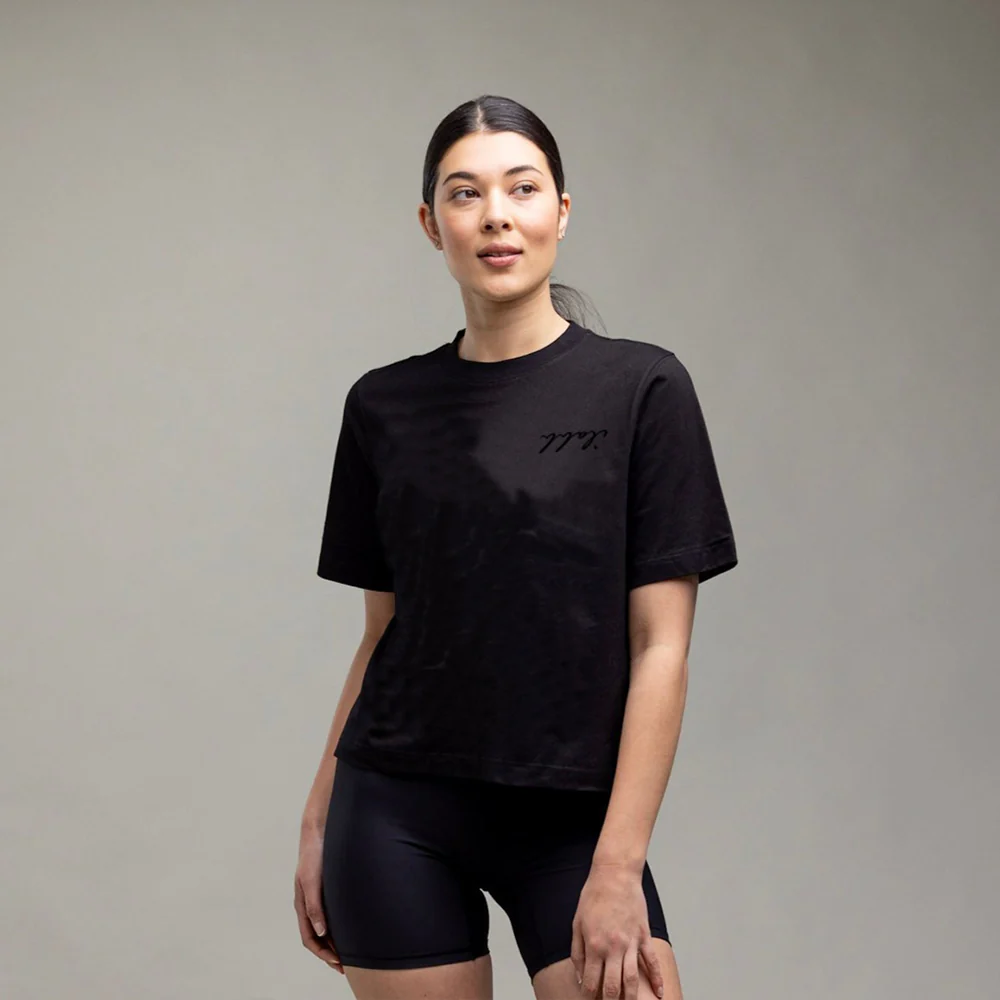 Script Box Tee Women's BLACK